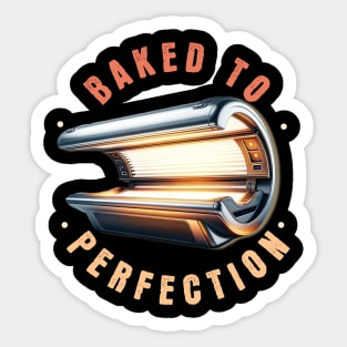 Baked To Perfection Sun Tan Beach Design Sticker